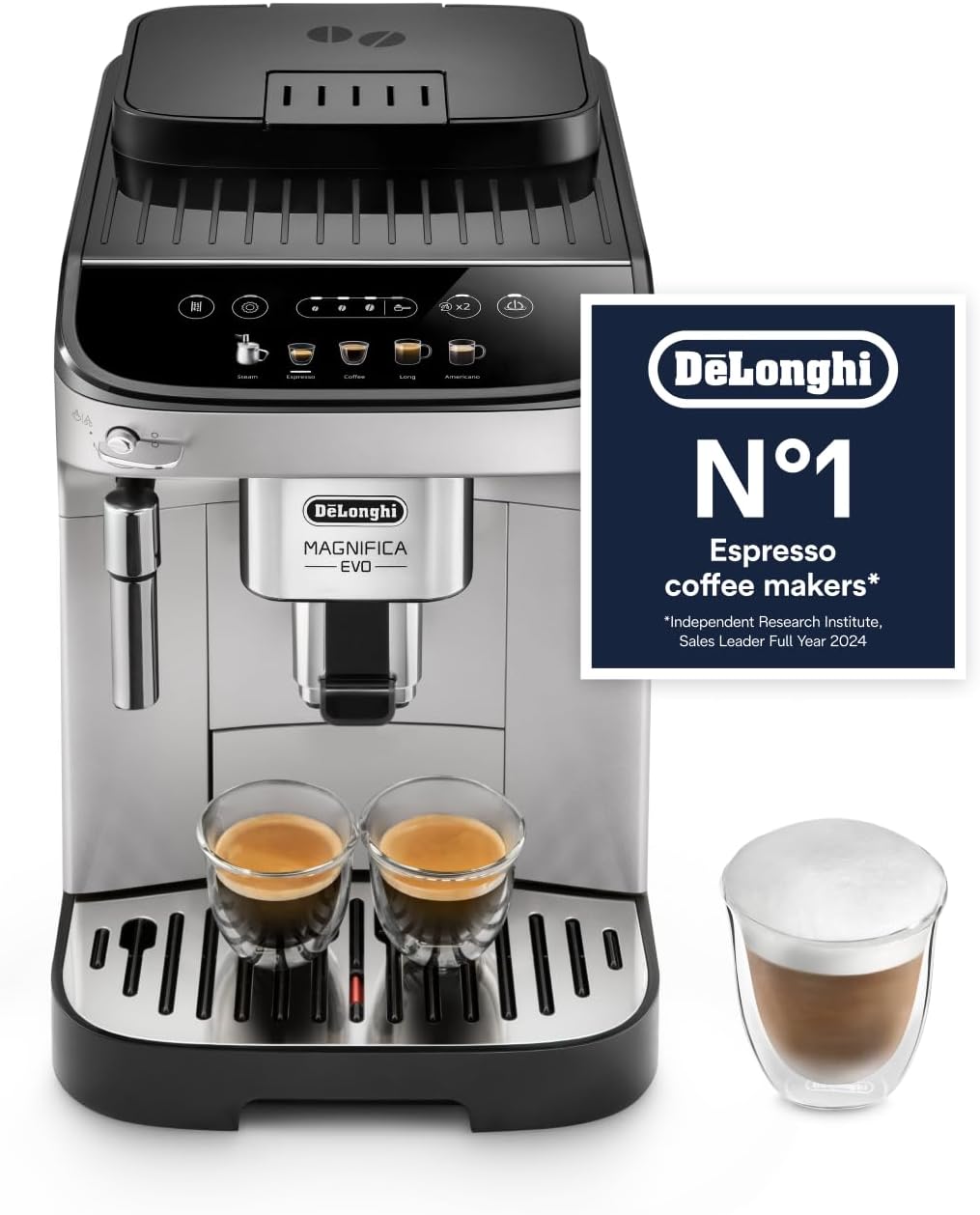 De'Longhi Magnifica Evo Next - Automatic Coffee Machine 13 Drinks Titanium