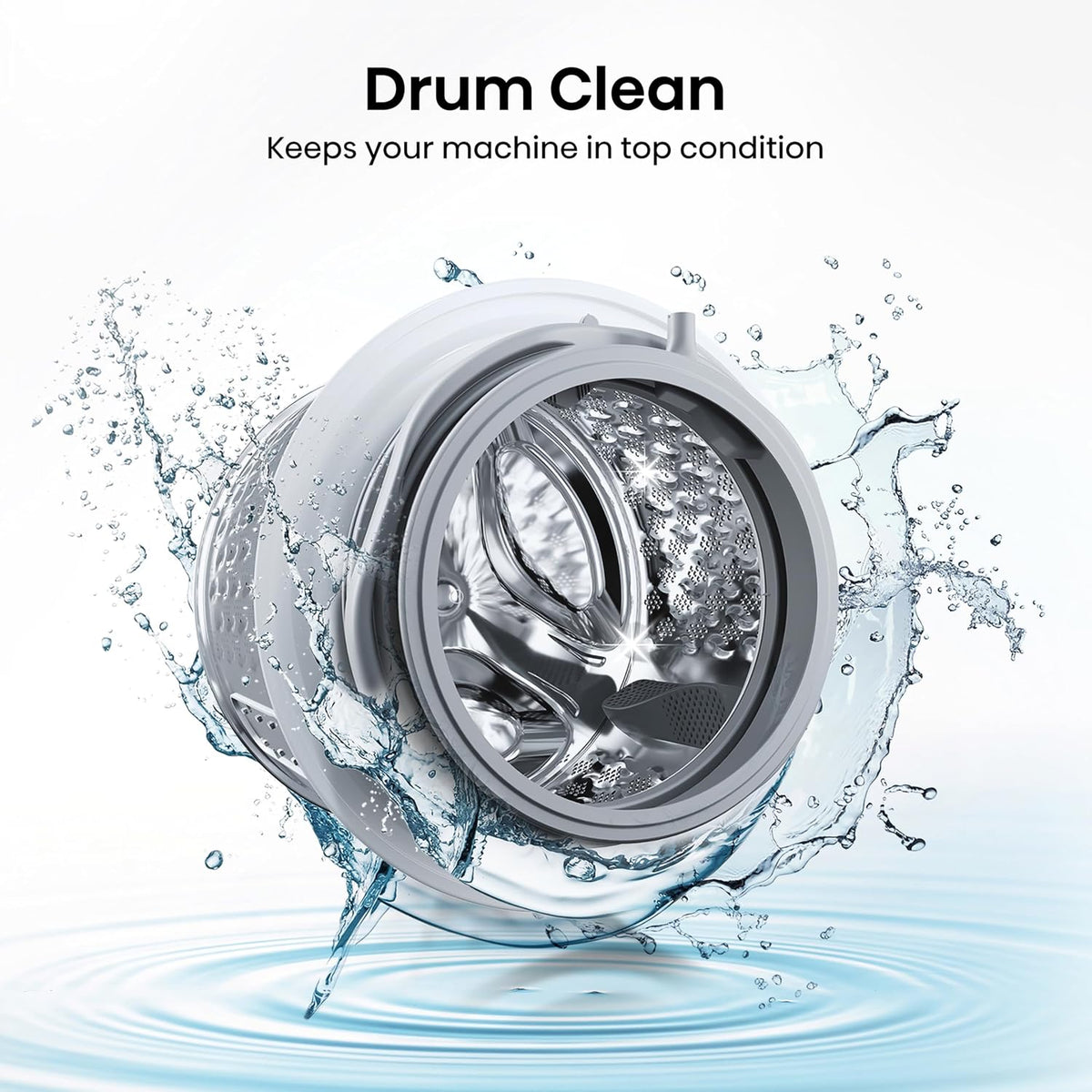 Hisense 1Q Series WF1Q1041BW Freestanding 10 KG Front Load Washing Durable Inverter Machine, Steam Wash, Quick Wash, 15 Washing Programs 1400 RPM White - Energy Rating A